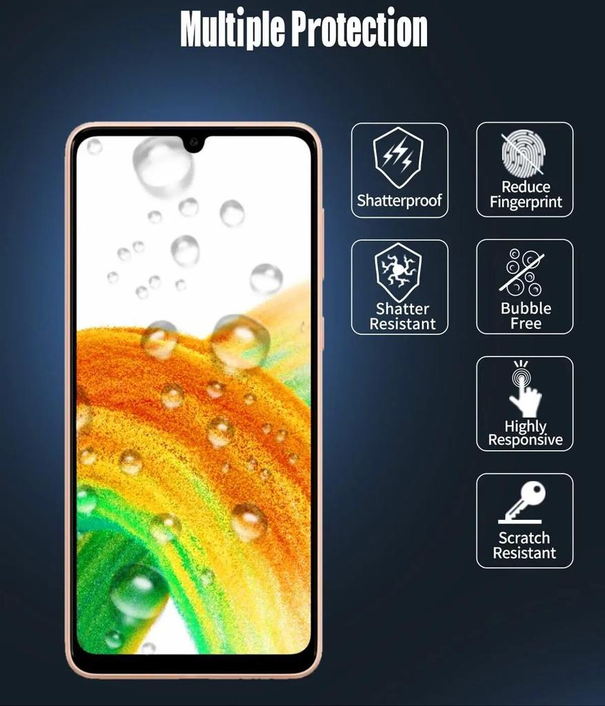 Schutzglas für Galaxy M23 M32 M33 M52 M53 Displayschutzfolie für Samsung Galaxy M51 HD gehärtetes Glas
