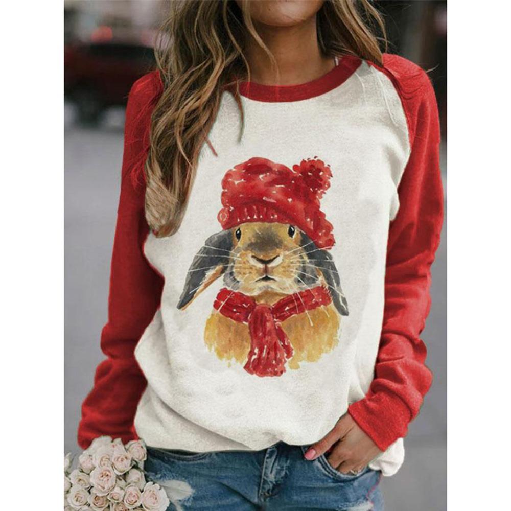 Herbst 3D Tierdruck Sweatshirts Modische Lässige Sport Langarm Damen Sweatshirts