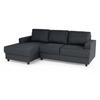 Paul 4-seater Left Corner Sofa - Anthracite Grey Fabric - L 215 X D 140 Cm - Made In Ukraine
