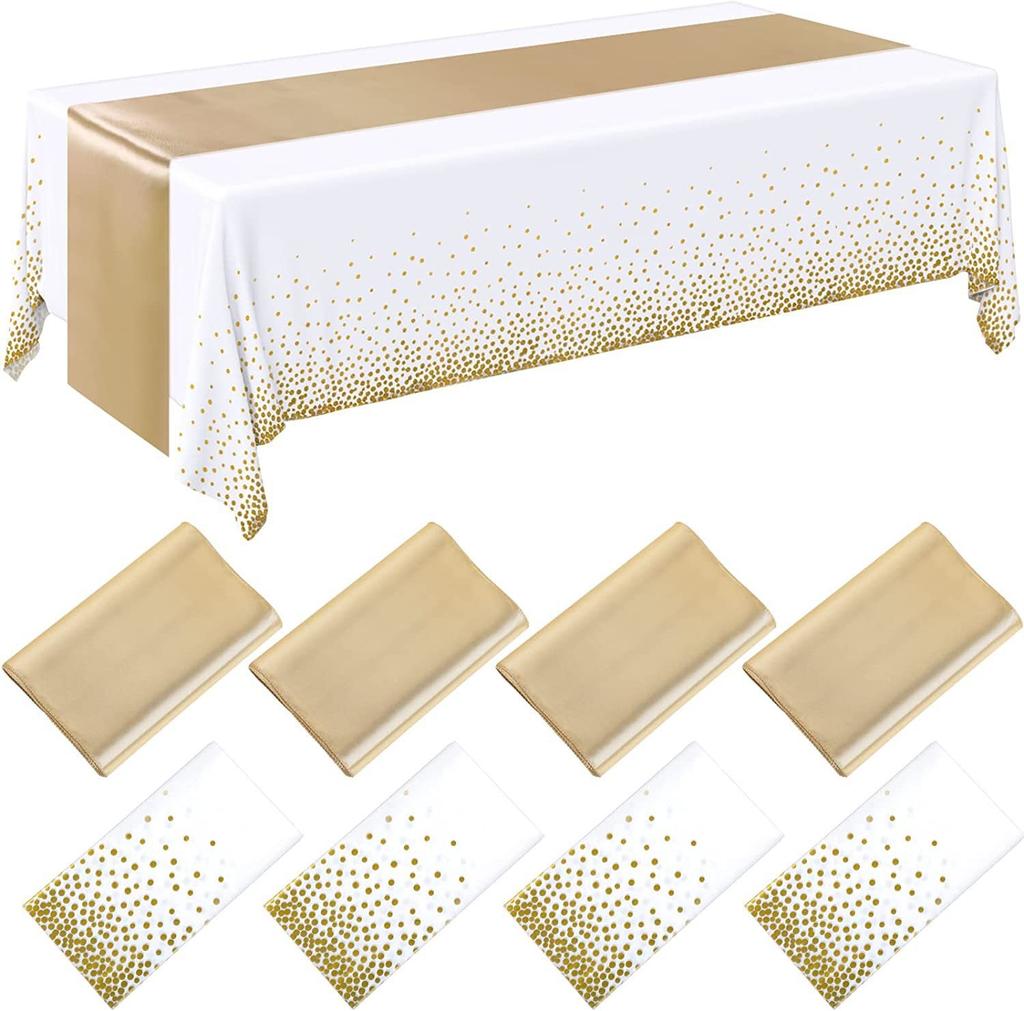 Small Polka Dot Disposable Tablecloth Thickened Waterproof PEVA Tablecloth Home Wedding Birthday Party Decoration Table Cloth