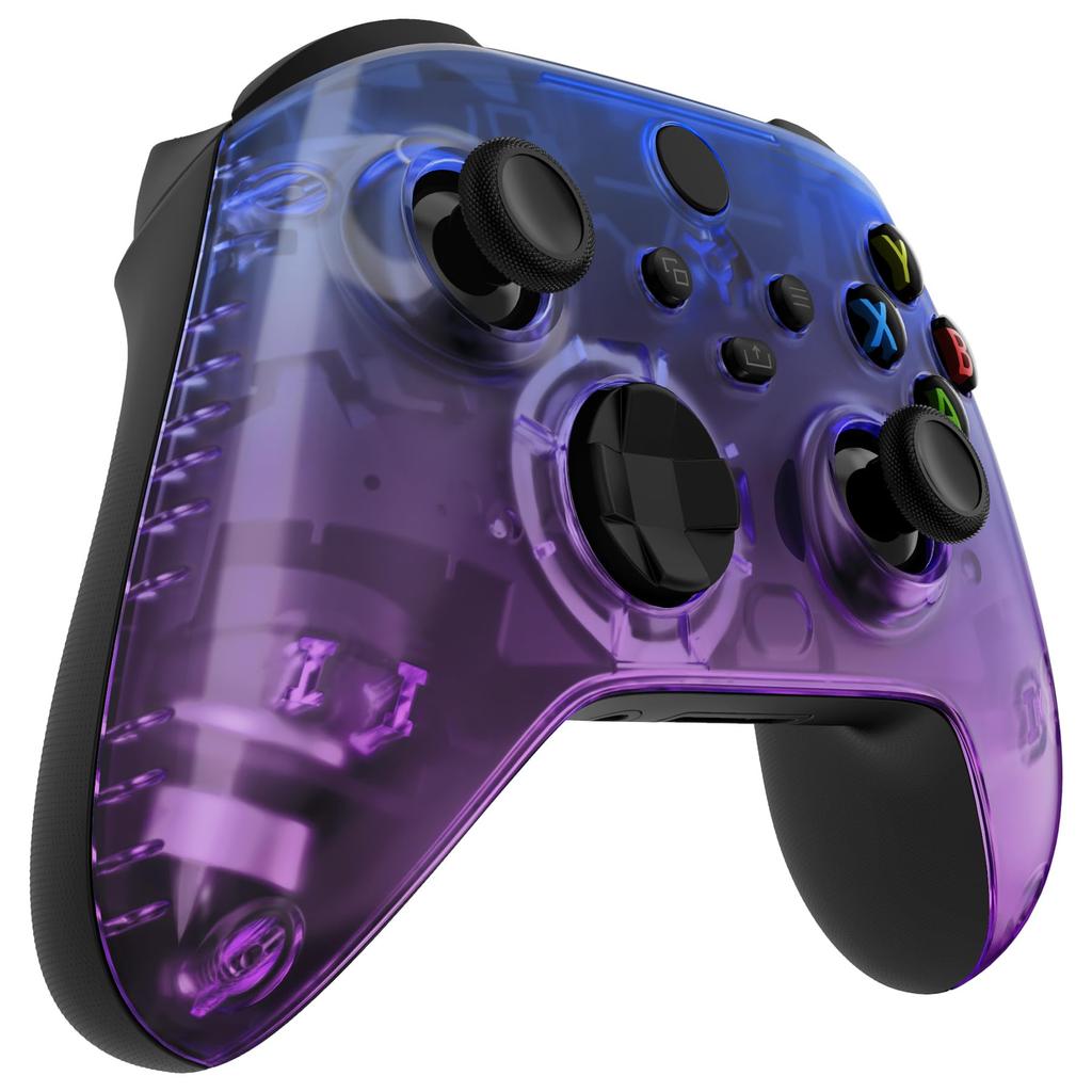 custom clear front housing shell for Xbox Series featuring a cover faceplate for Xbox Series and Xbox Core consoles not Clear eXtremeRate's X/S,