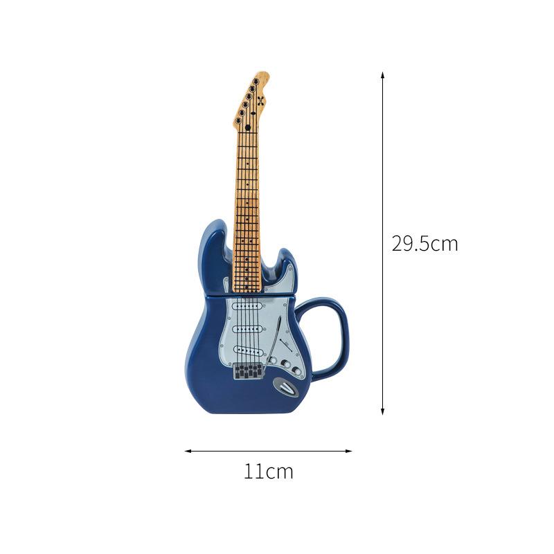

Creative Guitar Shaped Mug 3D Ceramic Cup Unique Gift Home Decor Daily Use 450ml