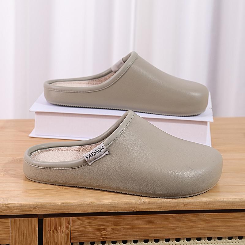 Fashion Cotton Slippers for Men Women Winter Casual Home Shoes with Fur Indoor Outdoor Waterproof Warm Plush Shoes Couple Slides