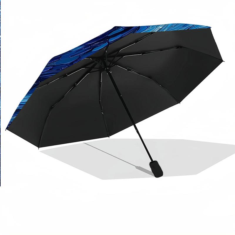 Kirby Print 8?Ribs Automatic Umbrella Wind Resistant Lightweight Folding Umbrella For Outdoor Travel