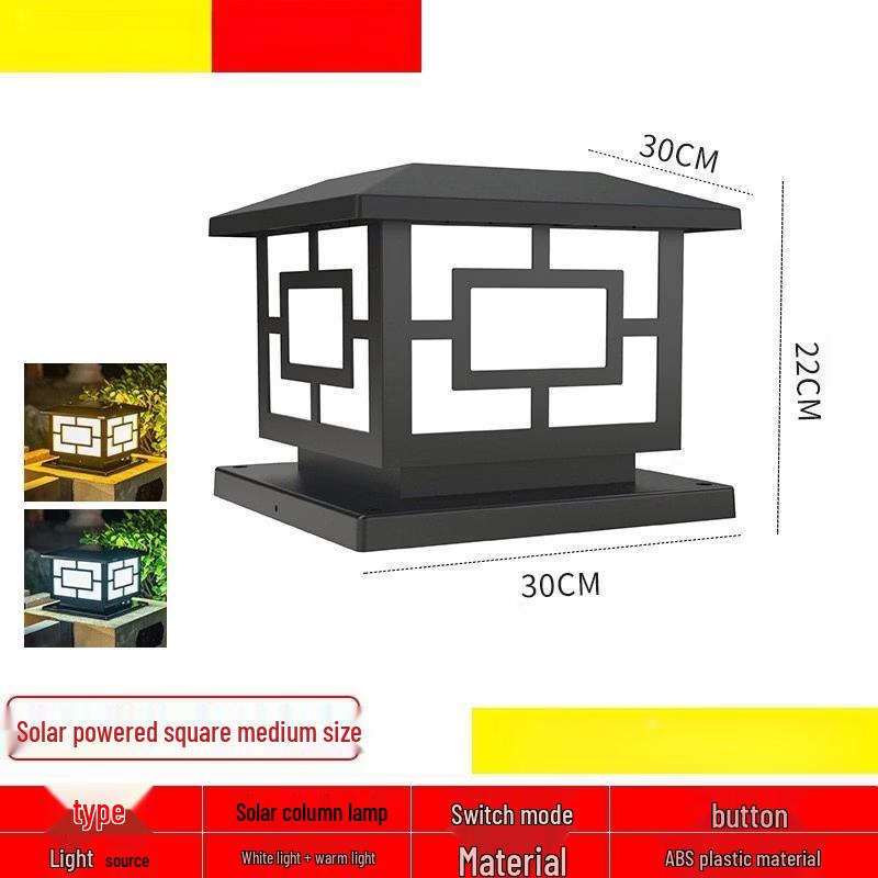 NuFeng Solar Pillar Post Light for Garden and Gate
