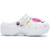 Crocs Classic Platform Clog Cute Soft Girl Classic Cloud Cute Casual Barbie Style Hole Shoes Women's White