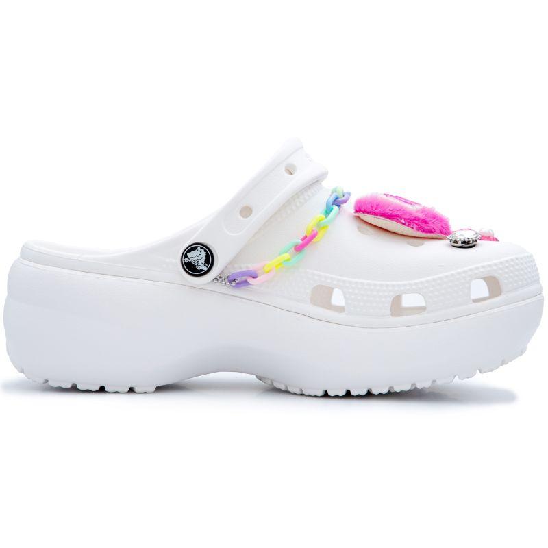 Crocs Classic Platform Clog Cute Soft Girl Classic Cloud Cute Casual Barbie Style Hole Shoes Women's White