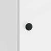 Nightstand High Gloss White 43 x 34.5 x 50 cm Particleboard