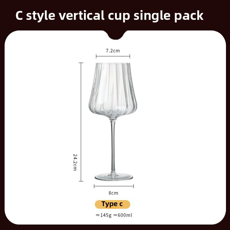 BRHandmade Crystal Glass Wine Set Modern Minimalist Slanted Mouth Wine Whiskey Tequila Decanter Originality Glass High Footed CupEY