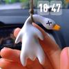 Unique Roast Duck Car Interior Pendant Ornament Rearview Mirror Hanging Decoration with Fun Color Changing In Sunlight