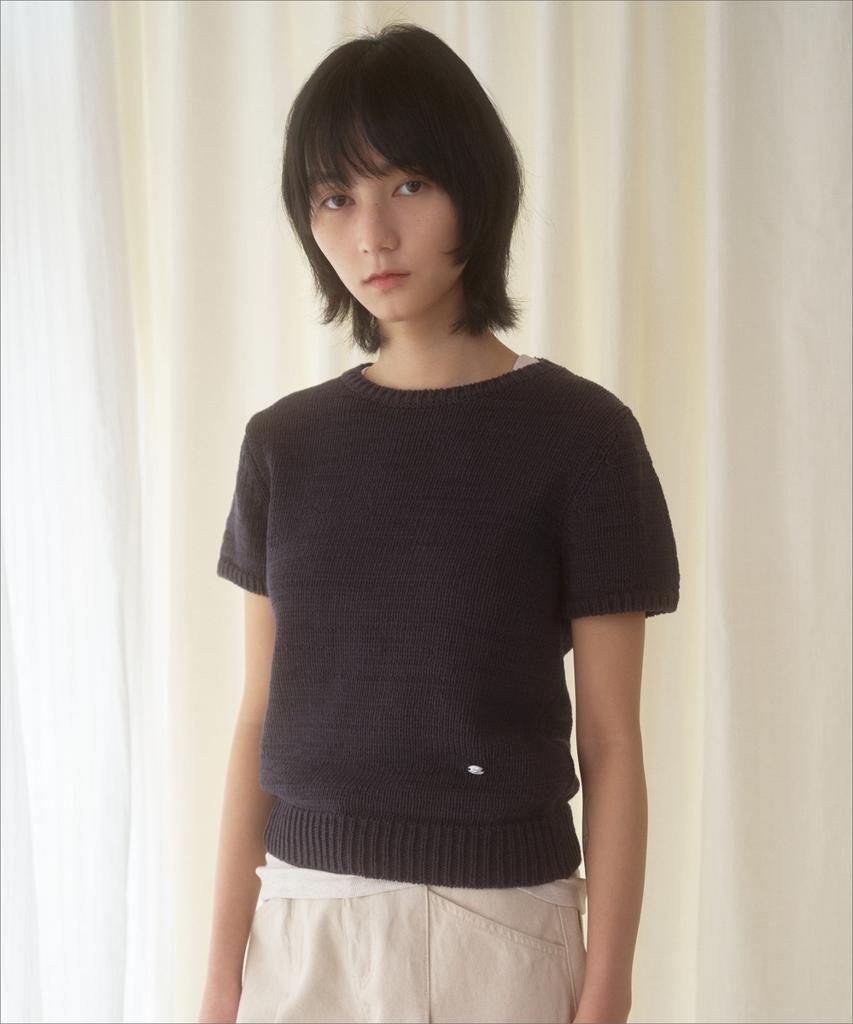 Manggomaenipeullijeu Majo Cotton Knit_Charcoal