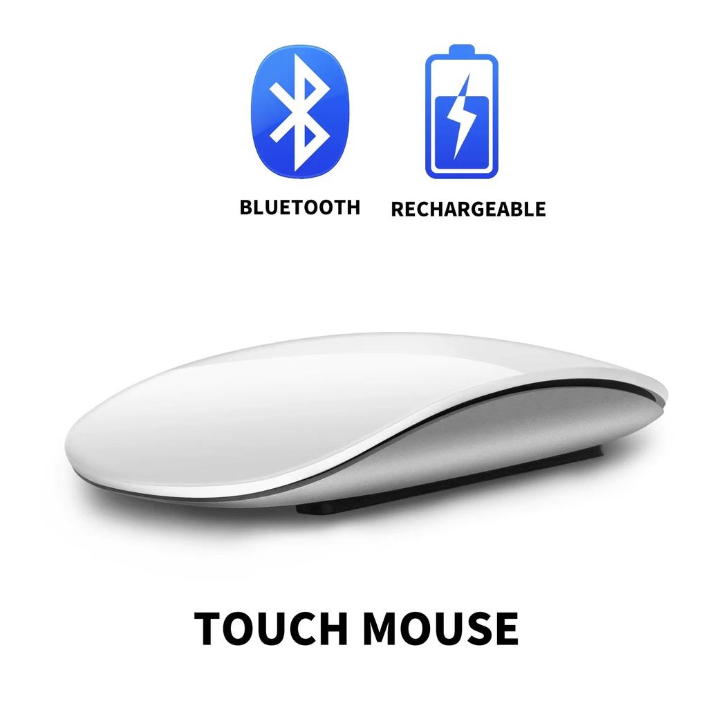 Wireless Bluetooth Computer Mouse Magic Dual-Mode Silent Rechargeable Touch Slim Ergonomic PC Mice For Macbook Air
