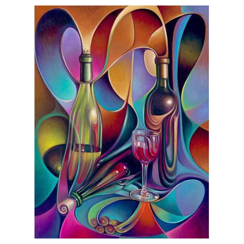 5D Diy Diamond Painting Abstract Flower Landscape Kit Full Drill Round Embroidery Mosaic Art Picture Of Rhinestones Home Decor