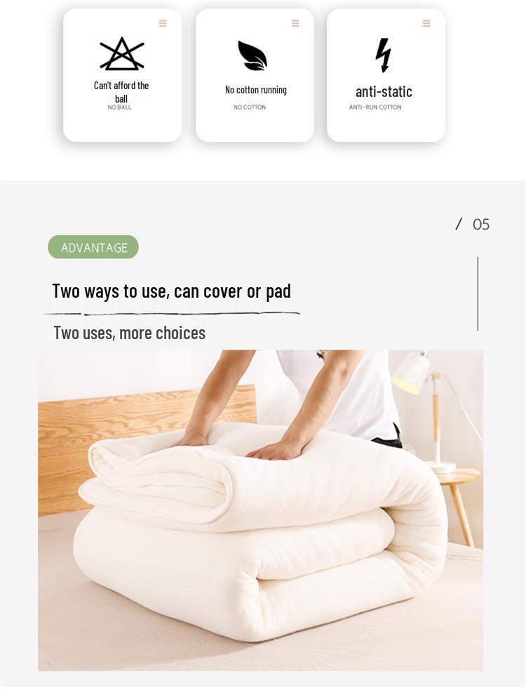Xinjiang Cotton Comforter: All-Season Quilt with Cotton Batting for Students and Dorms
