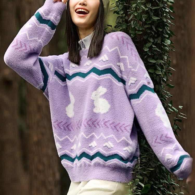 New FILA Knitwear Women's Light Elegant Purple F11W248401F-PR