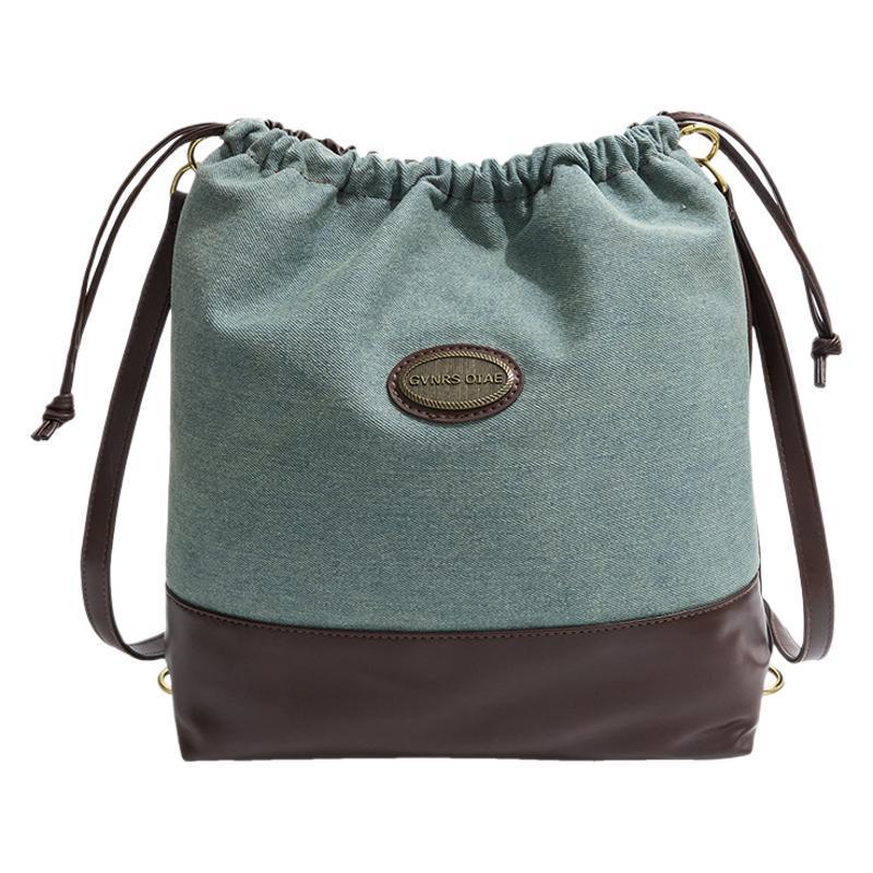 Women's Retro Plaid Hand-Carry Crossbody Commuter Bag, Autumn/Winter Portable Bucket Style