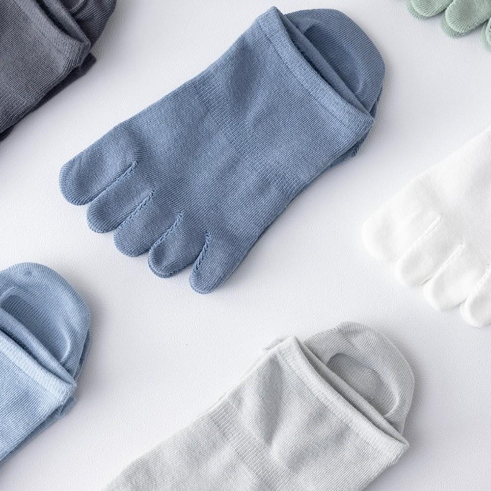 Thin Hosiery Five Toe Boat Socks Cotton Sports Socks Fashion Men's Five Finger Socks Male Boy