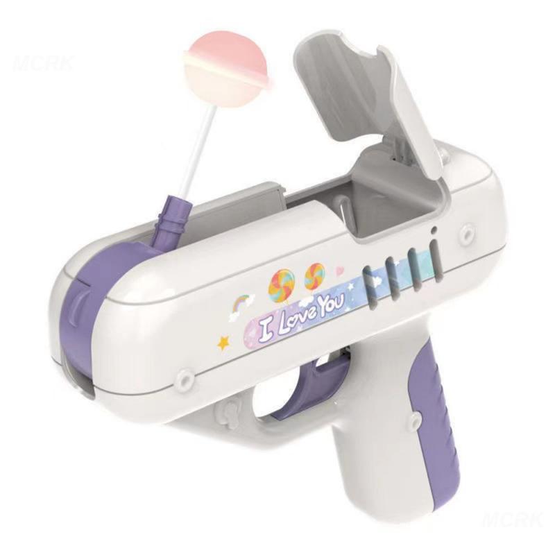 Candy Gun Sugar Lollipop Gun Sweet Toys lollipop storage Toy for Children Adult I You for Girlfriends Light Toy
