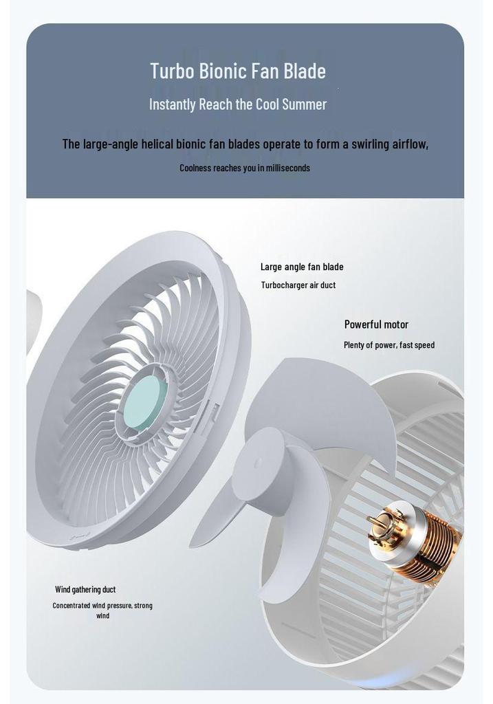 AI Smart Desktop Voice-Activated Air Circulation Electric Fan