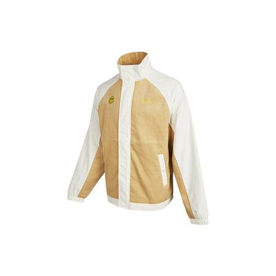 Neo Smiley Pattern Casual Sport Jacket Men Outerwear Khaki H58045