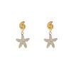 Ocean Style Women's Earrings Geometric Oil Drop Starfish Shell Design Studs Versatile High-end Earrings