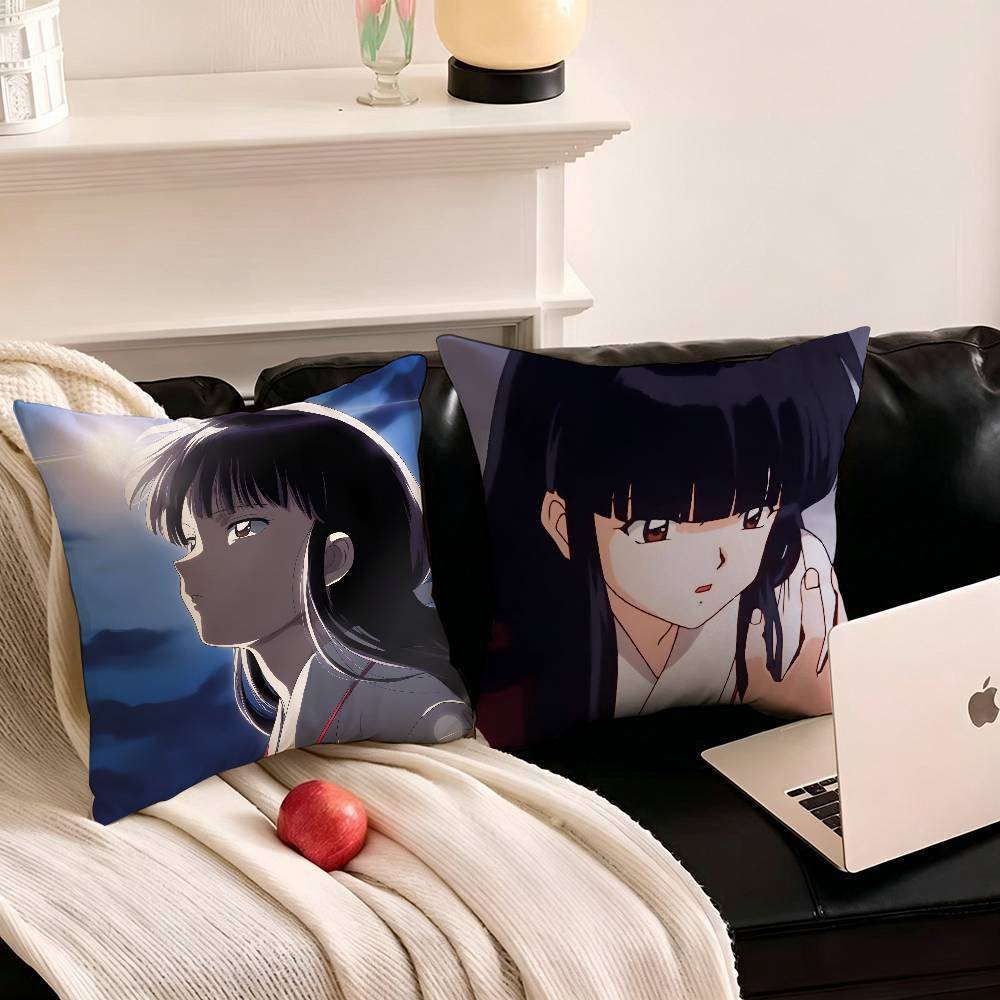 1pc Inuyasha Kikyo Pillow Case Fashion Square Pillowcase Bedroom Sofa Room Ins Decoration Leisure