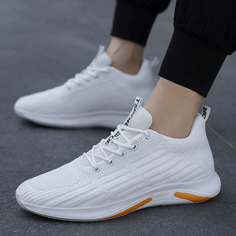 Men's breathable sports shoes soft-soled running versatile men's shoes invisible height increase 7CM thin mesh casual shoes
