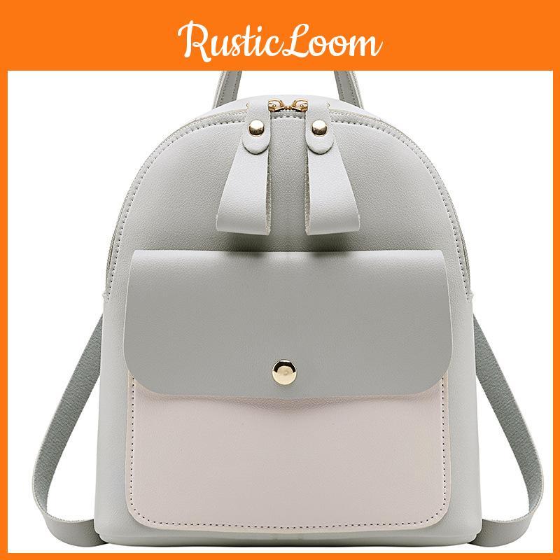 Sophisticated Mini Rucksack Handbag For Women And Girls In Soft Pu Leather