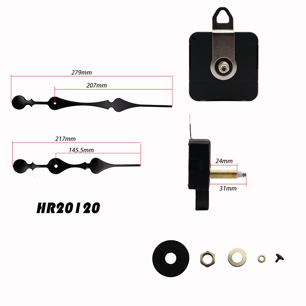 DIY Creative Wall Clock Kit: HR1688 High-Torque Movement with 20cm Metal Hands