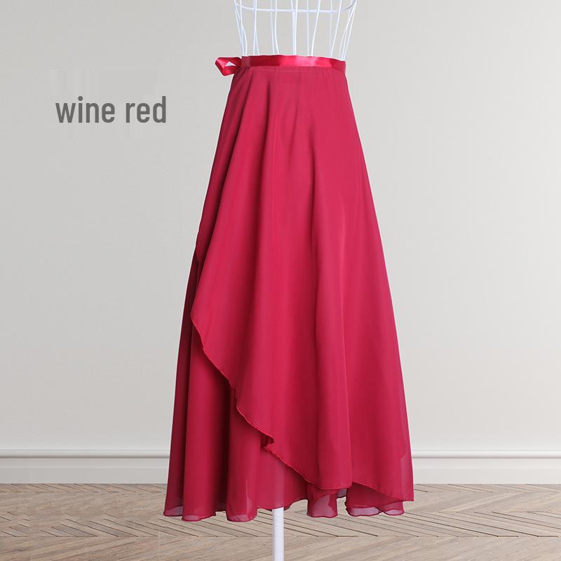 Damen Sommer Ballett Übungskleid mit langem Chiffonrock