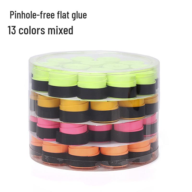 Elastic Perforated PU Leather Overgrip for Badminton, Tennis & Table Tennis Rackets, Fishing Rods with Ribbed Sweatband