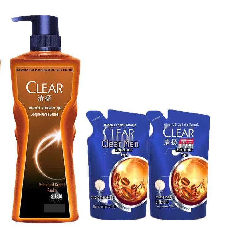 Clear Men Rainforest Fragrance Shower Gel & Shampoo Set