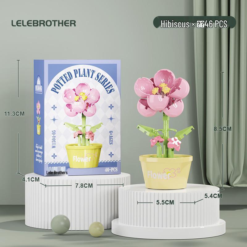 Compatible LEGO Flower Basket & Succulent Building Kit - Educational Toy & Valentine's Teacher Gift