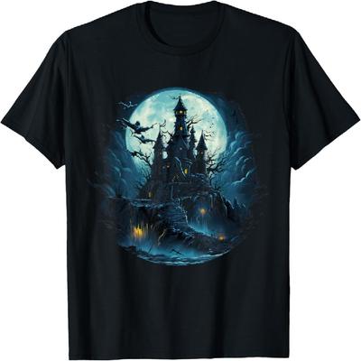 Embrace Darkness With Vampire Castle Dracula Design T-Shirt