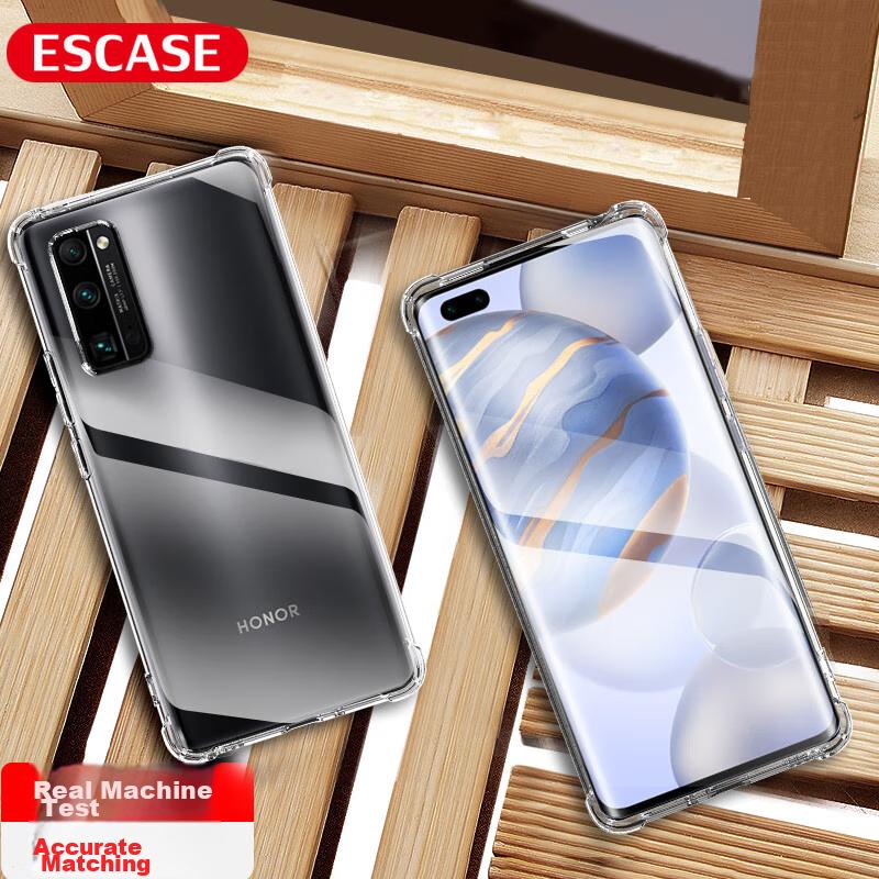 Honor 30 Pro/+ Phone Case, TPU Full Coverage Airbag Shockproof Case (With Lanyard Hole), ES-Ip9 Series, Upgraded Transparent White Versio