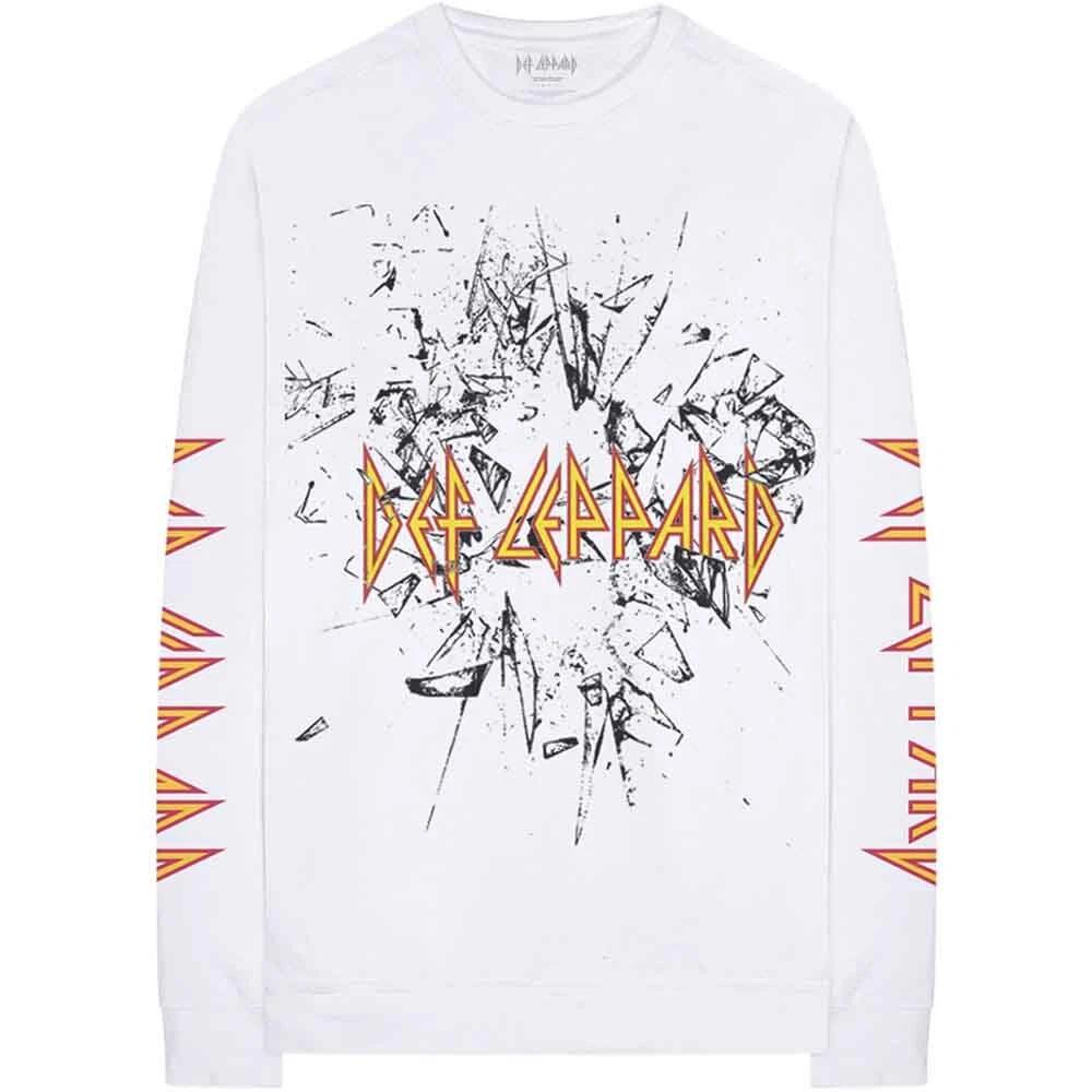 Def Leppard DEFLLST15MW02 T-Shirt, White, Medium XL