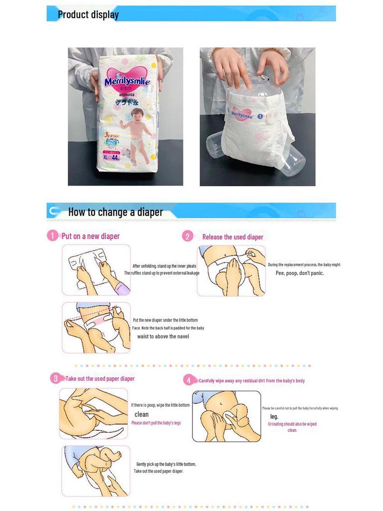 Merrilysmile Baby Diapers: All-in-One Pull-Up Pants
