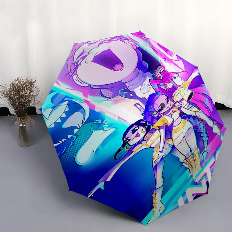 1pc Interlude Automatic Opening Closing Umbrella with Foldable Design, 8-Bone Iron Frame, Outdoor Use, Perfect Gift for Fans, Travelers, Daily Use.R07