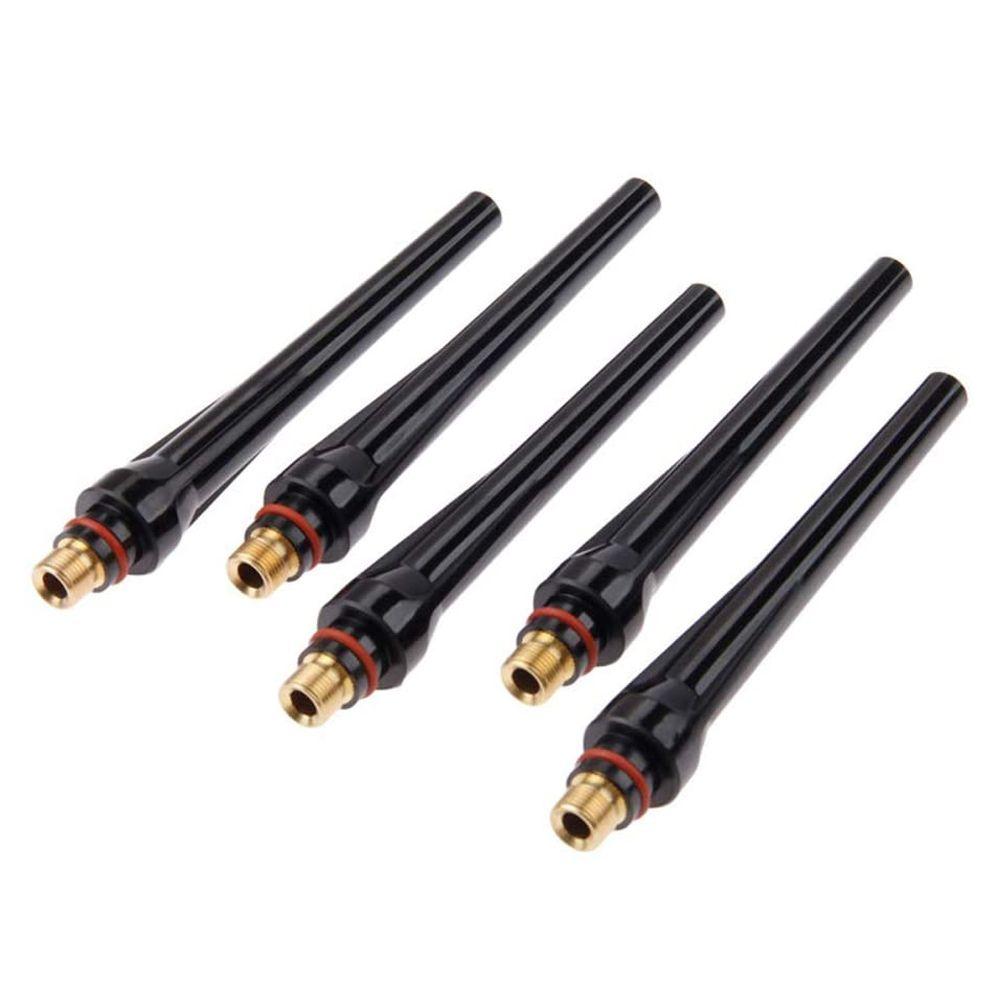 5pcs Tool Parts Arc TIG Soldering Supplies 57Y02 WP17/18/26 Long Back Cap Welding Torch