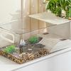Turtle Tank Turtle Cage Clear Area Habitat with Basking Stage for Crayfish Crabs Gecko Amphibians Fishes Small Pets Enclosure