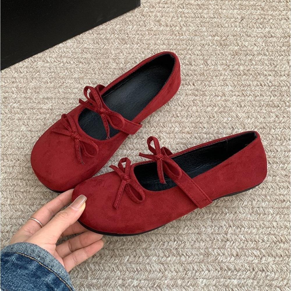 Flats for Women's Fashion Temperament French with Skirt Shallow Mouth Flat Shoes Women's 2026 New Summer Bow Mary Jane Shoes