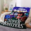 Custom Name Super Monsters Theme Printed Blanket - Perfect for Couch, Bed, Travel & Outdoor Use | Machine Washable, Cozy & Durable.