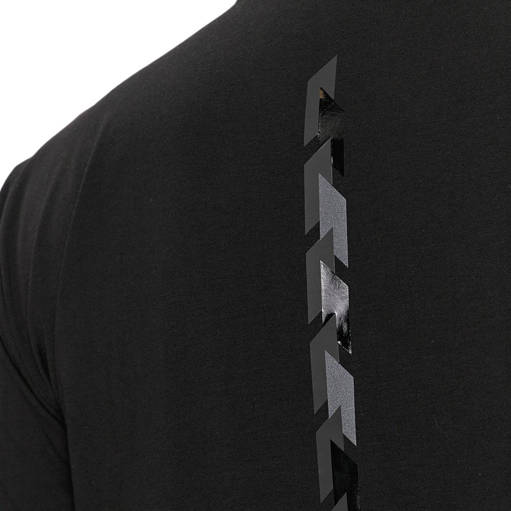 Emporio Armani Logo Letter Print Round Neck Short Sleeve T-Shirt Men Tops Black 3DPT36-PJULZ-1200