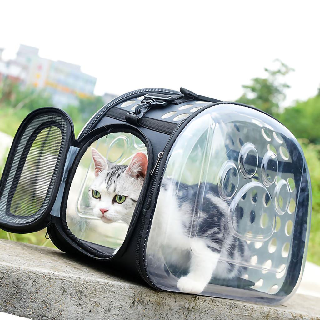 Cat Carrier Backpack Portable Large Capacity Foldable Breathable Handheld Space Capsule Transparent Bags for Outdoor