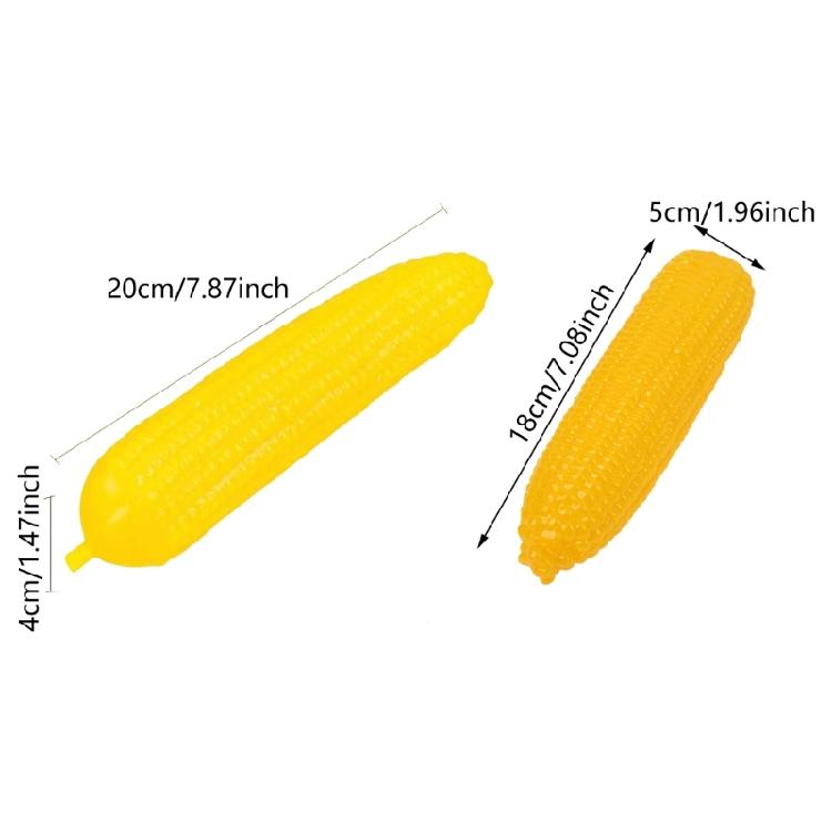 6Pcs Artificial Corn Realistic Corns Models Kitchen Vegetable Decoration for Display Home Decoration Photography