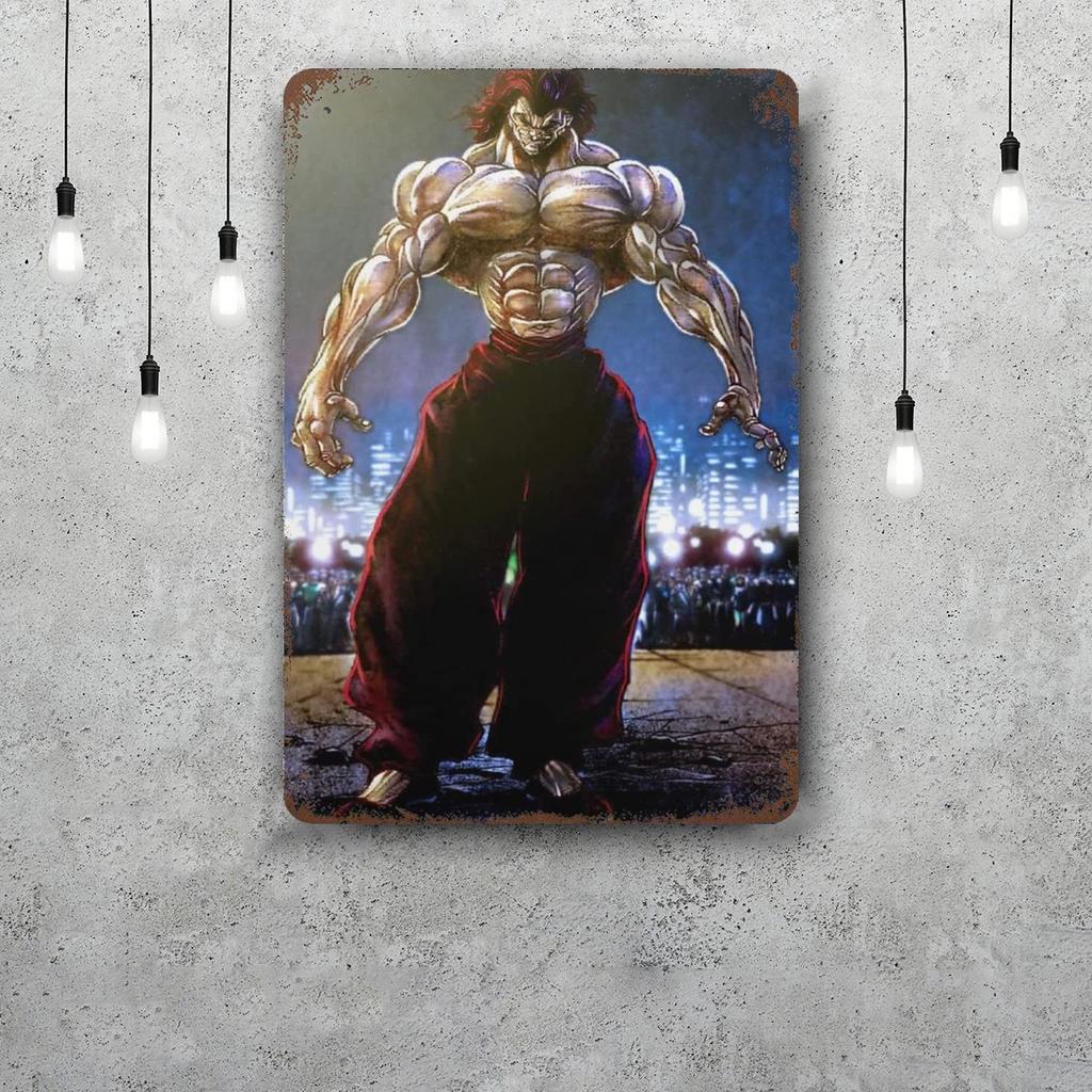 baki hanma Metal Signs wall decor Vintage Tin Signs Captain Metal Poster Decor for Bar Pub Club Wall Decoration