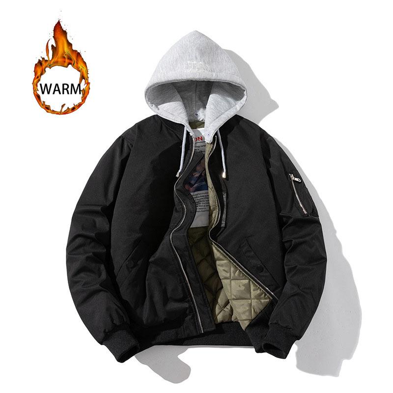 Men Jacket Women Autumn Winter Jacket Fashion Vintage Hooded Baseball Coat Casual Windbreak