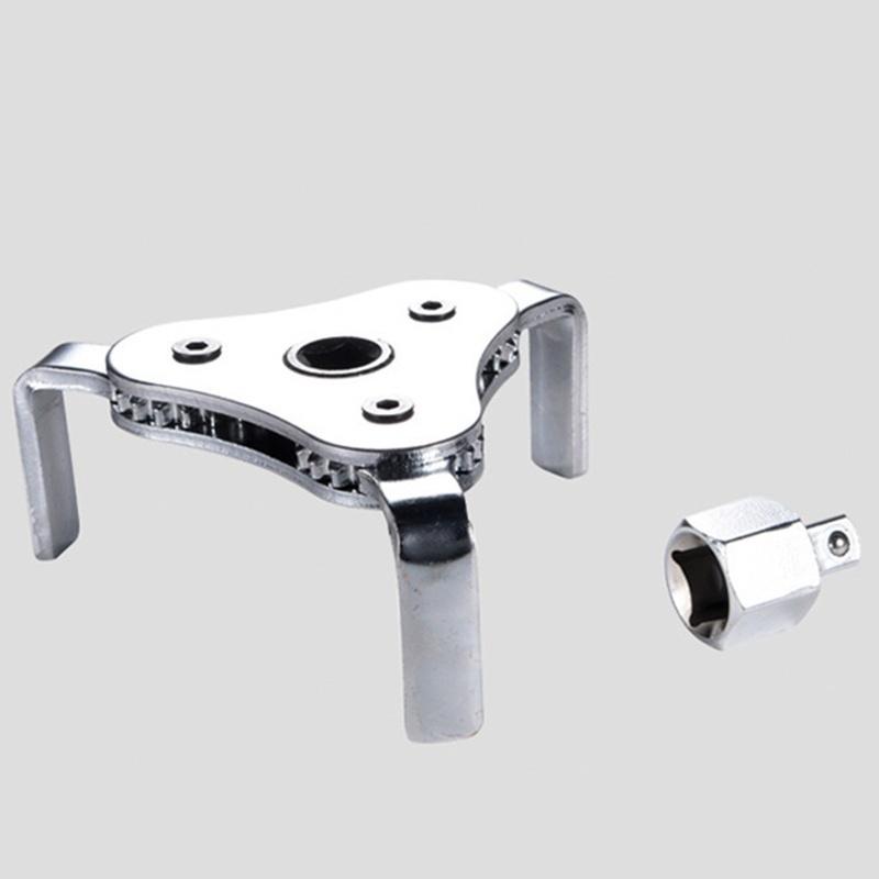 3 Jaw Oil Filter Wrench Adjustable Steel Heavy Duty Fuel Housing Removal Tool For Car