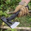TESCOACH 3-in-1 Camping Axe, Thin Firewood Splitting Hatchet, 27cm, Black, 0.57kg