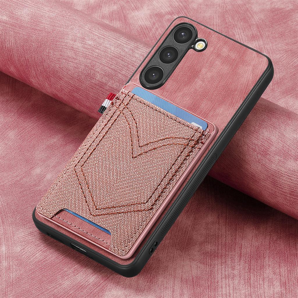Denim Card Bag Leather Wallet Case for Samsung Galaxy A54 A53 A33 A13 A12 S23 Ultra S22 S20FE S21 Plus Cards Holder Pocket Cover